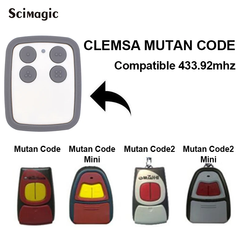 Универсальный гаражный пульт дистанционного управления для CLEMSA MasterCODE MV-1/MUTAN код 433,92 МГц плавающий код Garage command