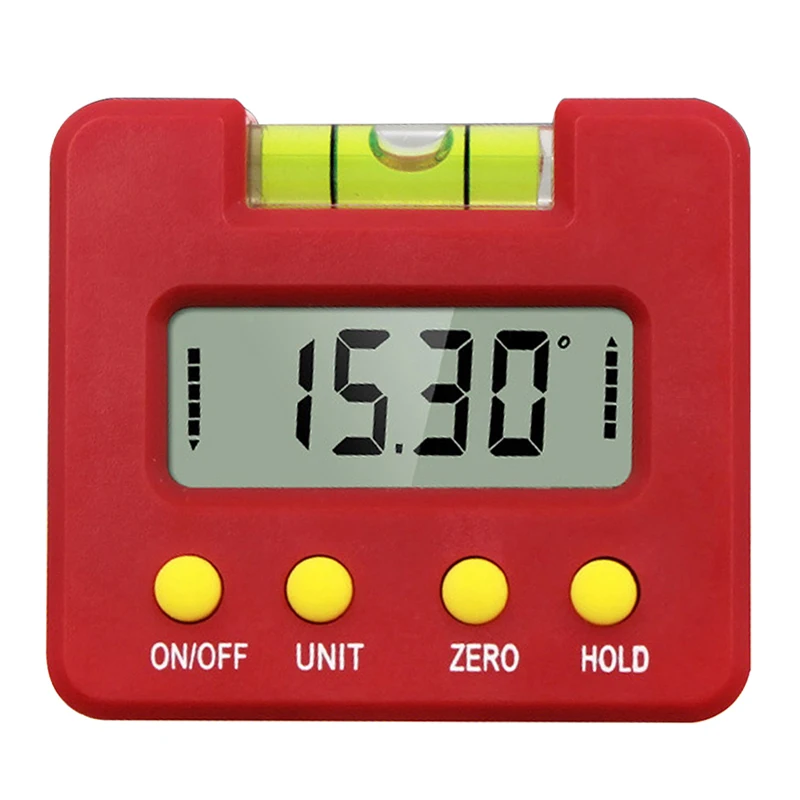 Electronic Angle Meter Protractor Level Ruler Digital Angle Finder Inclinometer with Horizontal Bubble Angle Flip Measurement