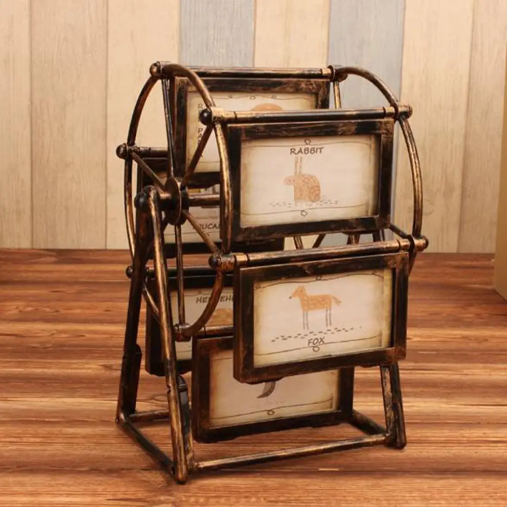 AUGKUN колесо обозрения фоторамка 5-дюймовый фото свадебный фотоальбом творческих детский столовый сервиз бронзовые украшения