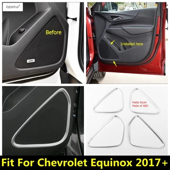 

Lapetus Accessories For Chevrolet Equinox 2017 - 2020 Inner Door Stereo Speaker Audio Sound Ring Molding Cover Kit Trim