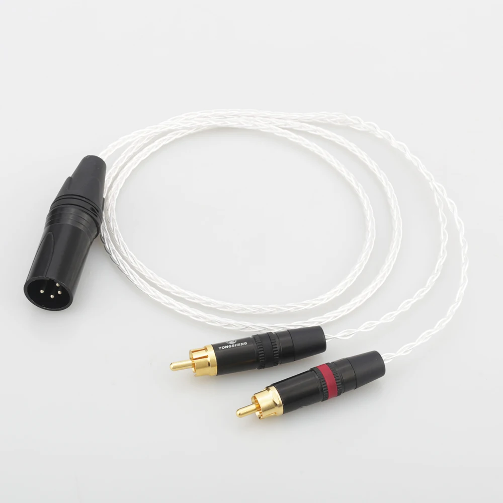 Audiocrast HIFI кабель с 4 контактный разъём XLR сбалансированный штекер 2 RCA мужской