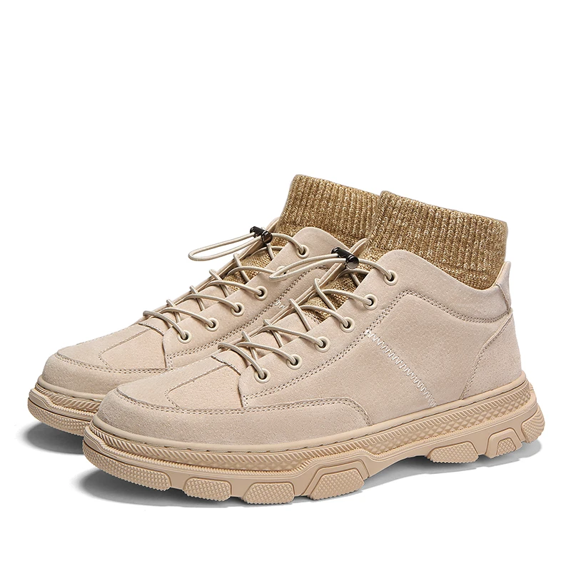 

Winter Men Shoes Fashion Khaki Leather Boots for Men Casual Snow Boots Cheap Men Winter Boots Casual Leather Shoes %10096
