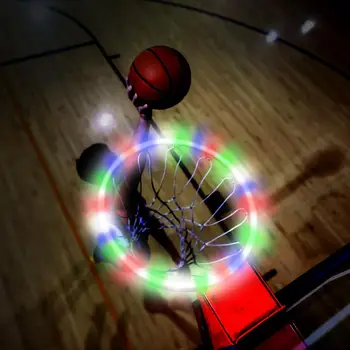 

Solar Energy Powered LED Strip Basketball Frame Hoop Rim Flashing Lighting Colorful Induction Discoloration Lamp Strips