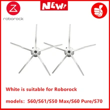 Roborock sweeping robot vacuum cleaner robot white soft rubber side brush accessories for S70 S61 S50 Max S60 Pure S60 E45 Roborock sweeping robot vacuum cleaner robot white soft rubber side brush accessories for S70 S61 S50 Max S60 Pure S60 E45