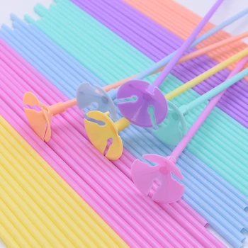 

32Cm Macaron Balloon Rod Plastic Balloon Cup Stick Holder Wedding Birthday Party Decoration Accessories Children Toys