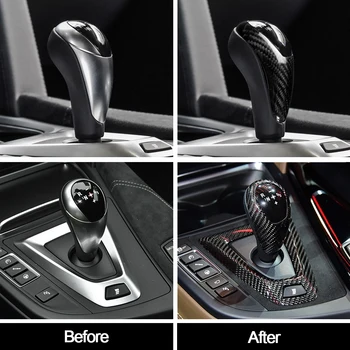 

True Carbon Fiber Gear Shift Knob Cover For BMW M2 F87 M3 F80 M4 F82 M5 F83 F10 F85 X5M F86 X6M F12 F13 Accessories