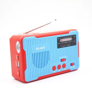 

[Seven Neon]New Portable Emergency USB Bluetooth Hand Crank Dynamo Solar Charger FM Radio Speaker LED Light Tourch Flashlight