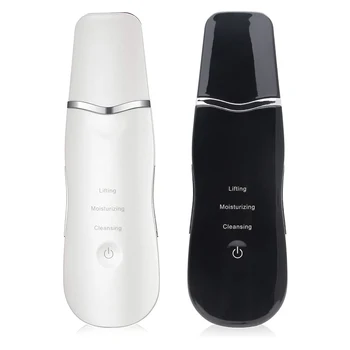 

Rechargeable Ultrasonic Face Skin Scrubber Face Cleaning Peeling Vibration Blackhead Removal Exfoliating Pore Cleaner Tools