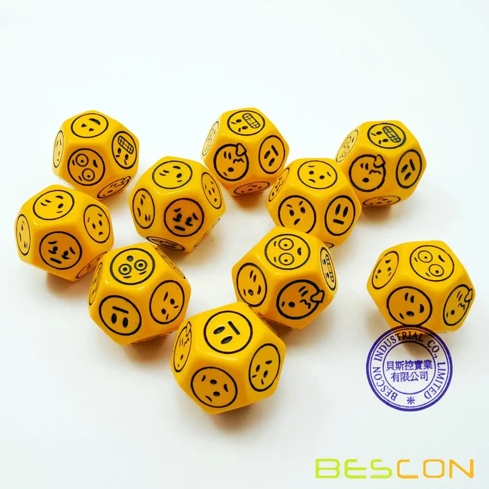 Bescon's Emotion Weather and Direction Dice Set 3 piece Proprietary Polyhedral RPG Dice Set