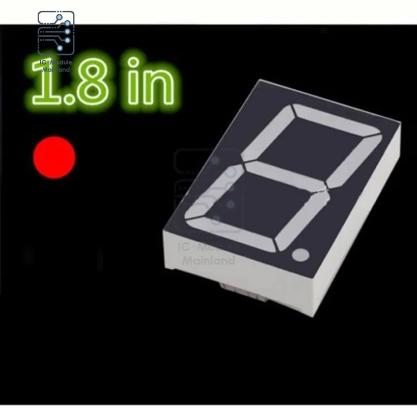 0.5inch 1.8 inch Red LED Display Digital Tube 7 Segment 1 Digit Module Common Cathode | Электронные компоненты и