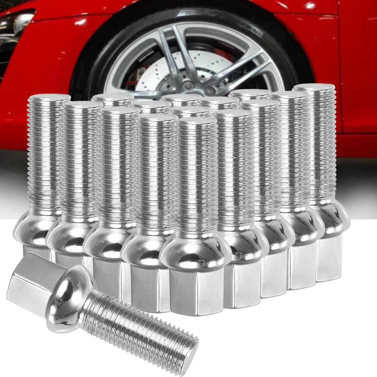 1/5/10pcs 35mm Alloy Steel M14x1.5 Car Wheel Nuts Screws Tire Tyre Screw Bolts For Audi Nuts