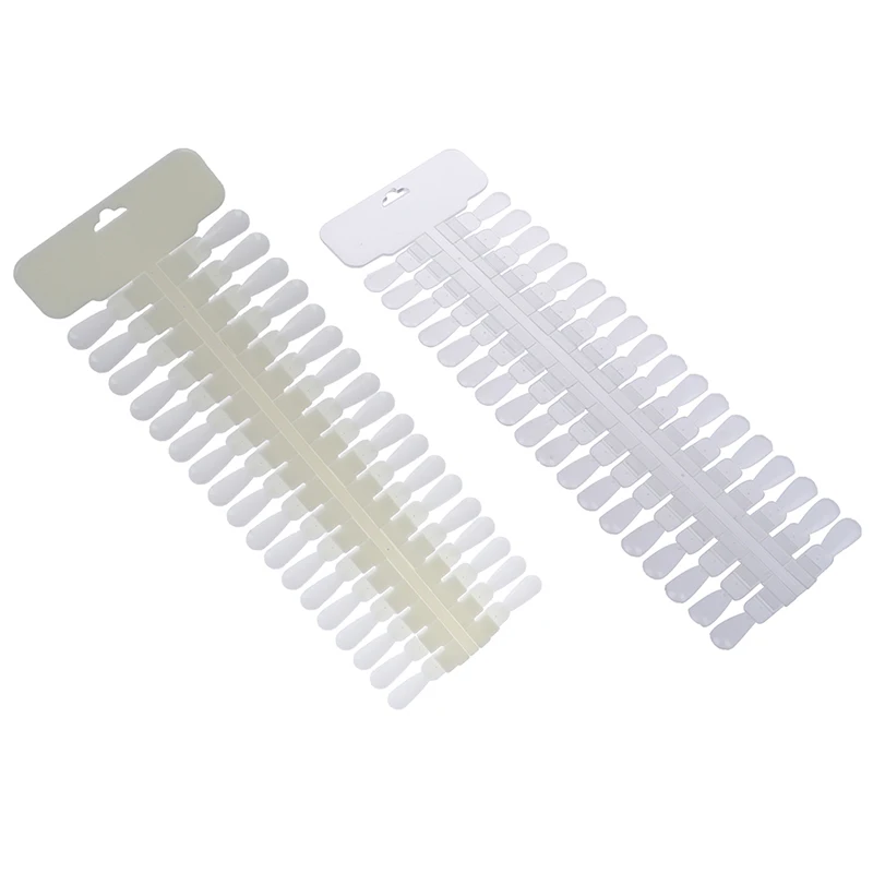 NEW 6Pcs Natural Nail Polish Gel Color Showing Display Removable Nail Art Display Color Chart False Nail Tips 2 Colors