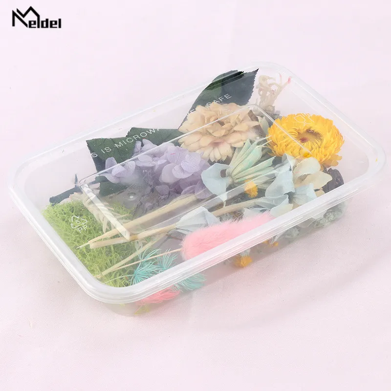 1 box of dried flowers dried plants scented candle candle pendant necklace  making process dried flowers DIY materials - AliExpress