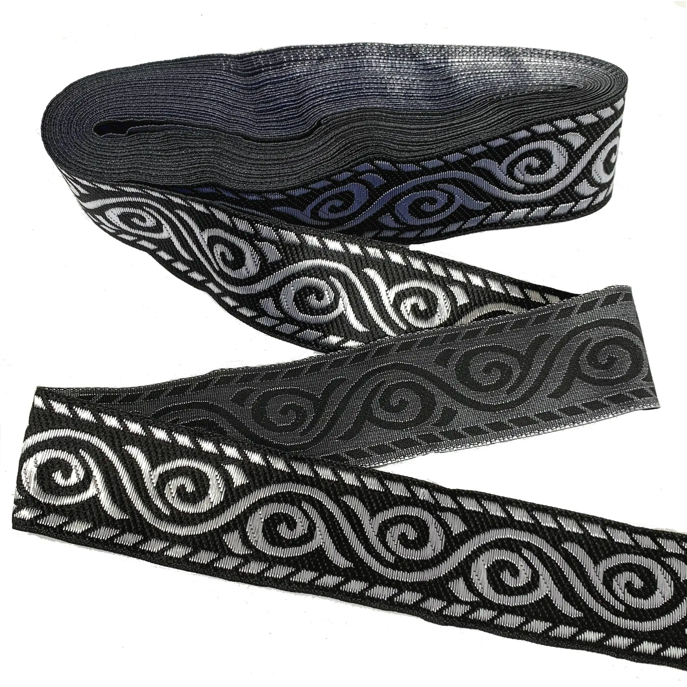 48 Design Polyester Geometric Folk Style Single Face Jacquard Ribbon 10YARD/LOT 33MM 1.5 INCH polyester ribbon,ribbon decoration,ribbon supplies