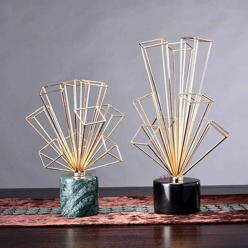 

Manufacturers Wholesale Marble Light Luxury Decoration India Green Black Crystal Metal Set Simple Glorious TV Cabinet Accessorie