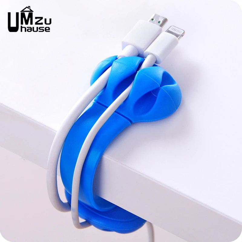 Cute Headphone Cord Wire Holder Rack Winder Desk Organizer Home Office Storage Silicone Stand Table Cable wire holder