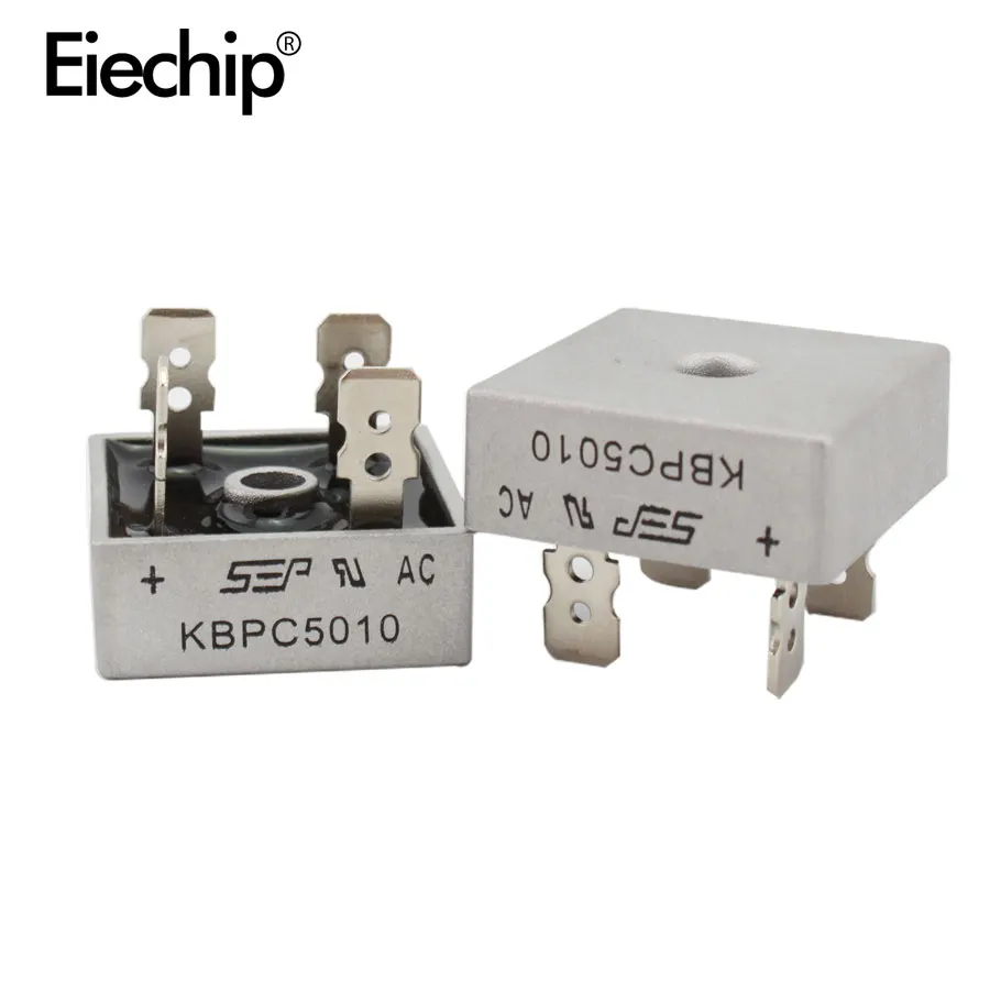 Diode Bridge Rectifier 2PCS/Lot KBPC5010 Diode bridge rectifiers diodes 50A 1000V KBPC 5010 power rectifier diode electronic components