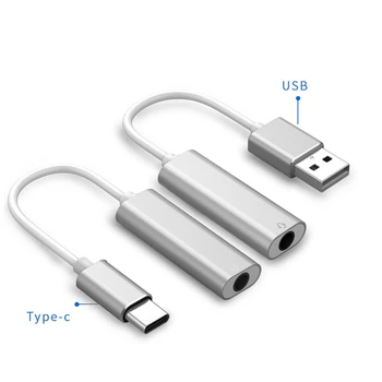 USB type-C To 3.5 mm Stereo Jack Headset Audio Adapter Cable External Sound Card Jack 1