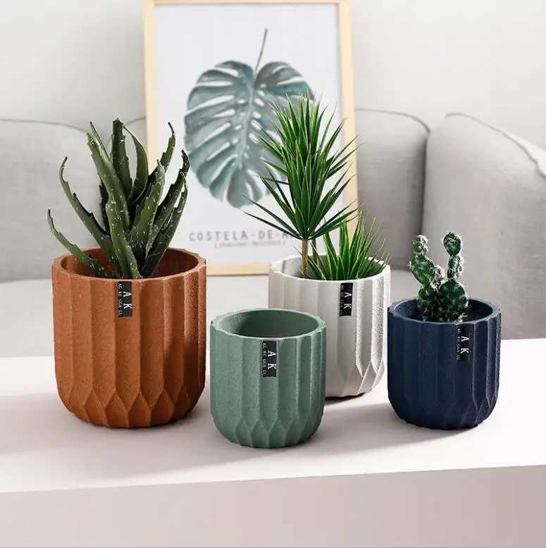 

Nordic Potted Plants Flower Pot Vase Home Decoration Accessories Ceramic Vase for Flower Succulents Pot Planters