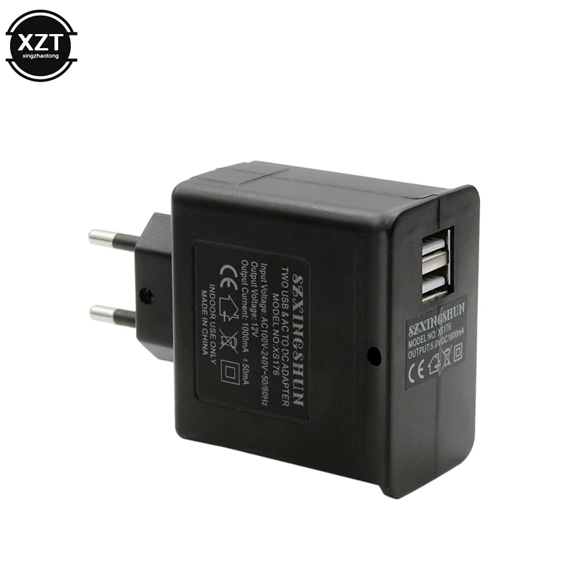 220 В до 12 В AC/DC двойной USB 1000MA автомобильный прикуриватель адаптер конвертер мини автомобильные аксессуары ЕС штекер