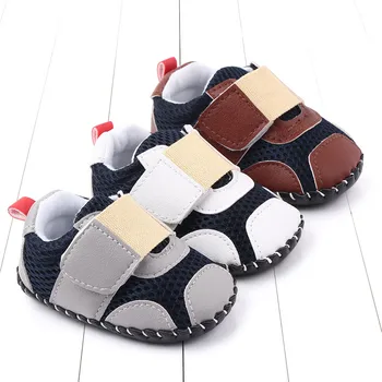 

2020 Baby Boy Shoes Spring and Autumn Male Baby Casual Mesh Canvas Sports Soft Bottom Non-slip Baby Toddler Shoes First Walkers