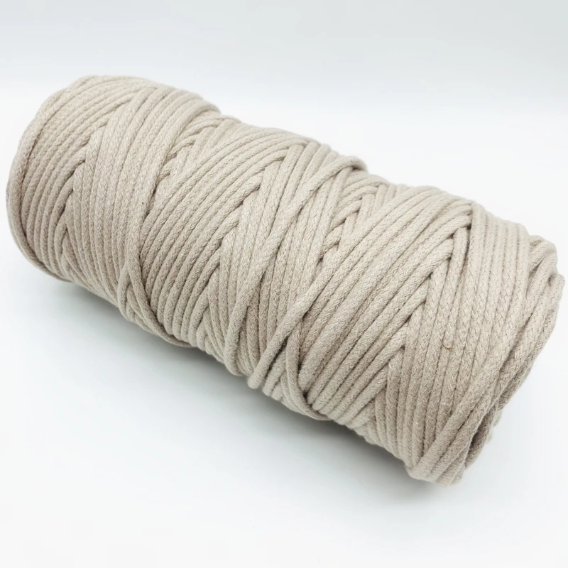 Cotton Rope 5yards 4mm Braided Twisted Cord For Handmade Decoration DIY Lanyard cotton rope