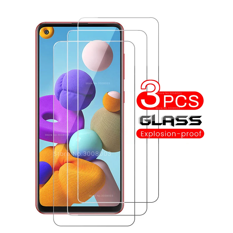 Защитное стекло для samsung galaxy a21s a21c a 21 s пленка защиты экрана a11 a31 a41 a51 a71 3