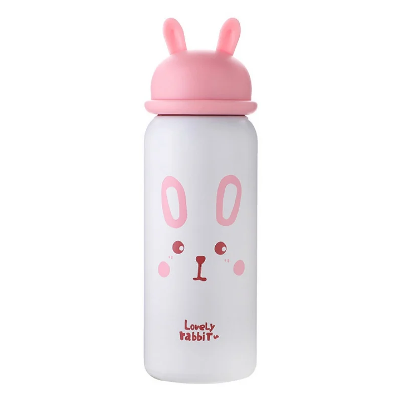 Portable Thermos Stainless Steel Cute Rabbit Insulation Water Bottle Sweet Lovely Pink Leak-Proof Vacuum Flasks Thermos Bottle - Цвет: A1