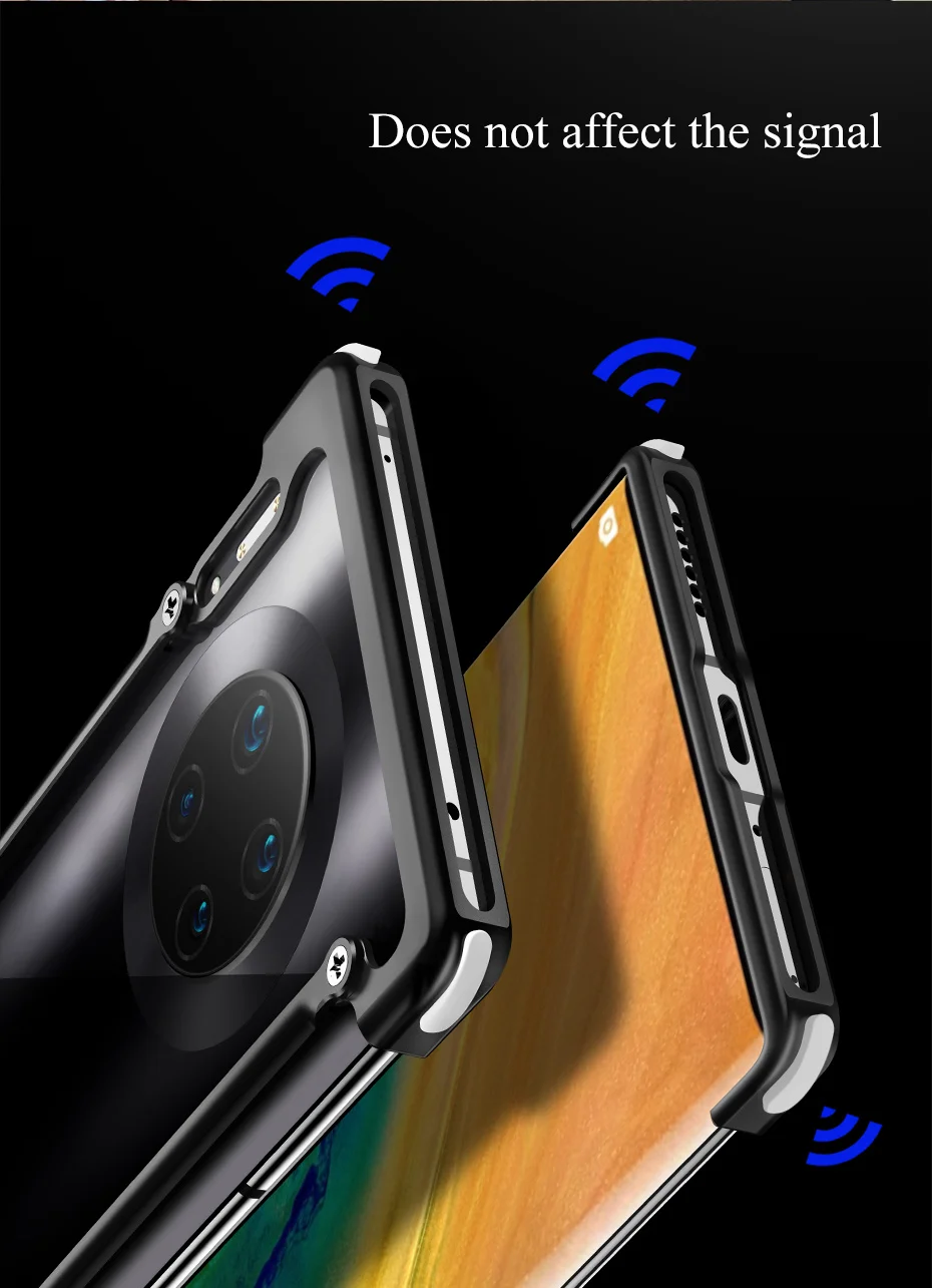 OATSBASF подушка безопасности Бампер металлический чехол для huawei mate 30 Чехол персональный металлический чехол для huawei mate 30 Pro Чехол для телефона