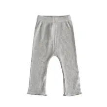 Г. Новые Осенние леггинсы для маленьких девочек Однотонные штаны ярких цветов для малышей, для детей от 3 до 6 до 9 месяцев, хлопковые корейские детские штаны в полоску