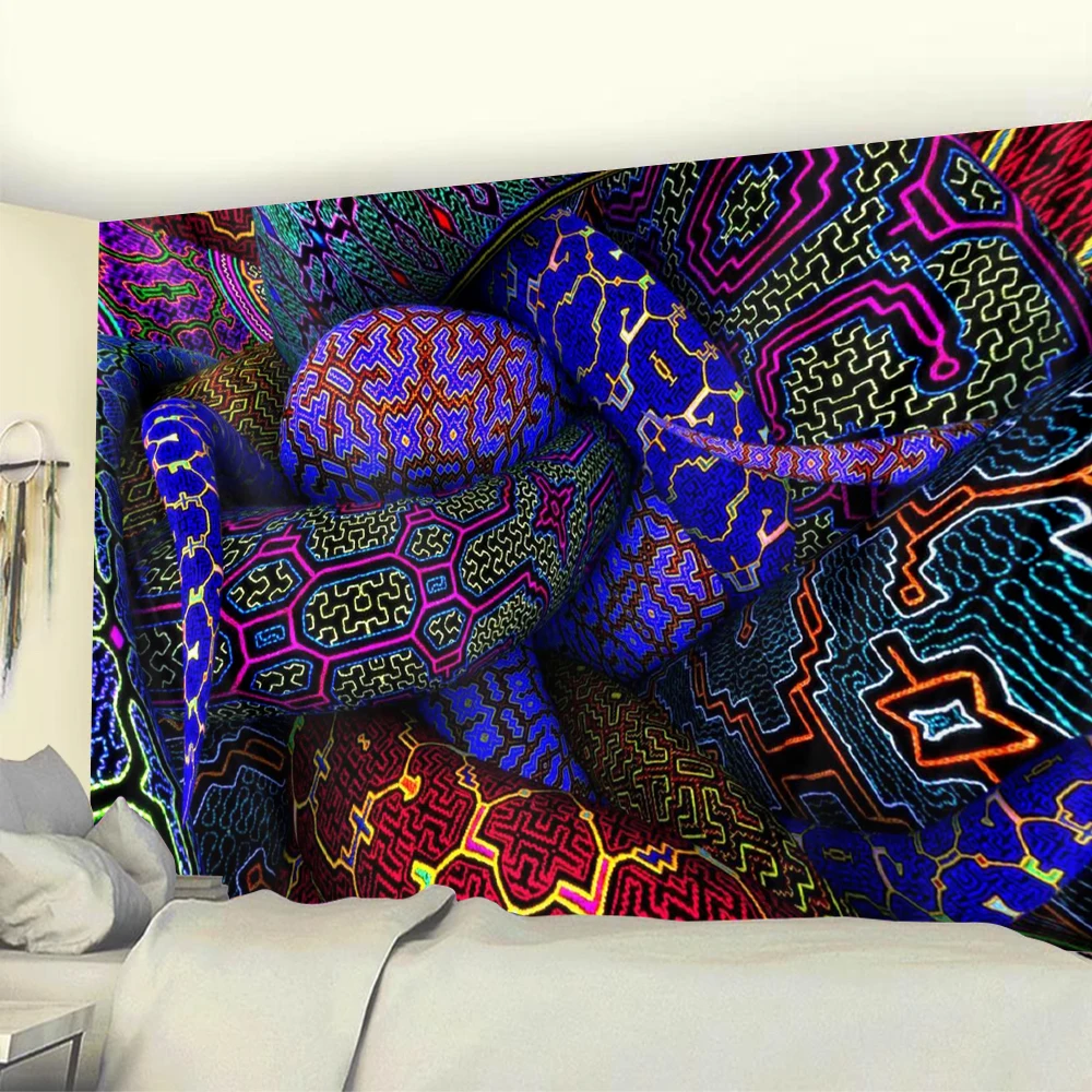 Description Picture 3 of itemAbstract art home decoration witchcraft tapestry Mandala tapestry Bohemian decorative yoga mat psychedelic scene mattress
