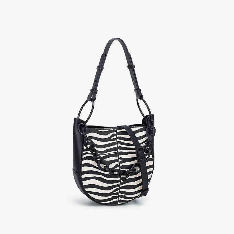 2020 Известный дизайнерский бренд винтажная Сумка седло с леопардовыми полосками