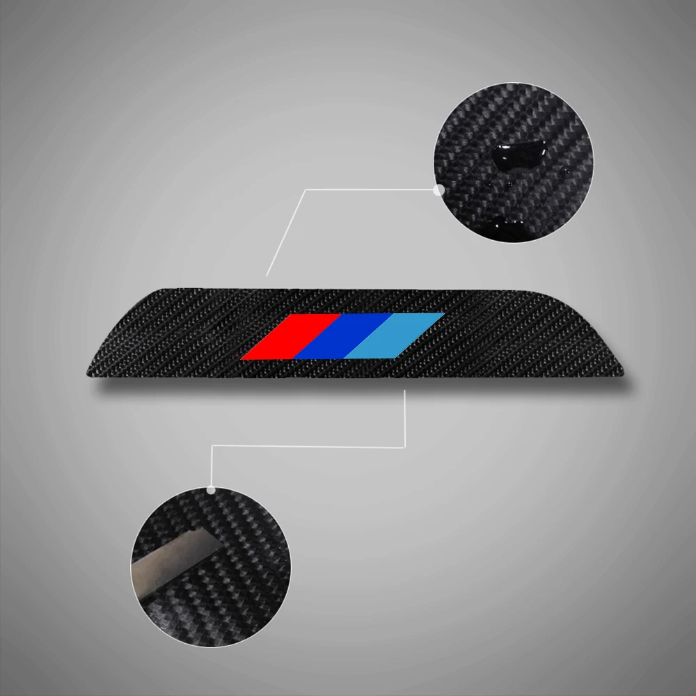 

4Pcs Carbon Fiber Car Door Sill Scuff Plate Door Sill Cover Stickers For BMW X5 F15 2014 2015 2016 4D M Car Styling Auto Part