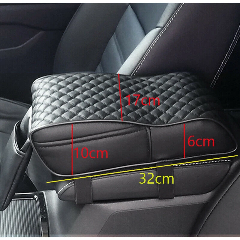 Car Armrest Cushions Armrest Center Consoles Pad,Universal Car PU Leather Memory Foam Armrest Pad Arm Rest Box Pad