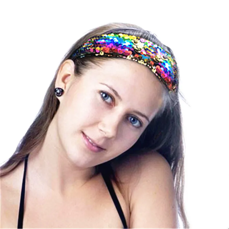 

2019 Hot Selling Cross Border for Europe And America Popular Double-Sided Flipping Sequin Hair Bands Amusement Park Hot Selling