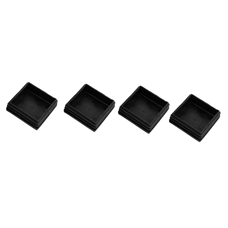 Plastic Square Tube Inserts End Blanking Caps 60mm x 60mm 20 Pcs Black