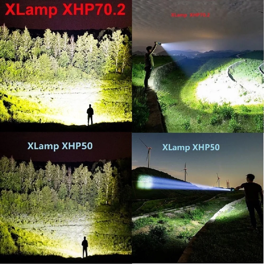 Самый мощный светодиодный тактический фонарь xhp90 с высоким люменом xhp70 xhp50, перезаряжаемый через usb фонарь для кемпинга, ручной фонарь, 18650 или 26650