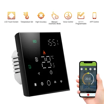 

Wi-Fi Smart Thermostat Programmable Thermostat Voice APP Control Electric Compatible with Amazon Echo Google Home Tmall Genie