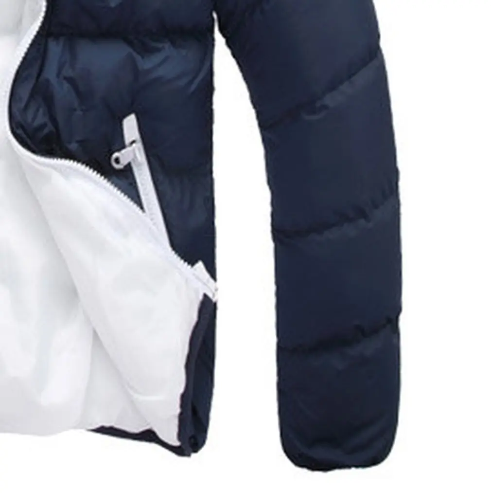 Двухцветная мужская куртка с длинным рукавом, хлопковая Повседневная зимняя мужская куртка, удобная мужская верхняя одежда, универсальная распродажа