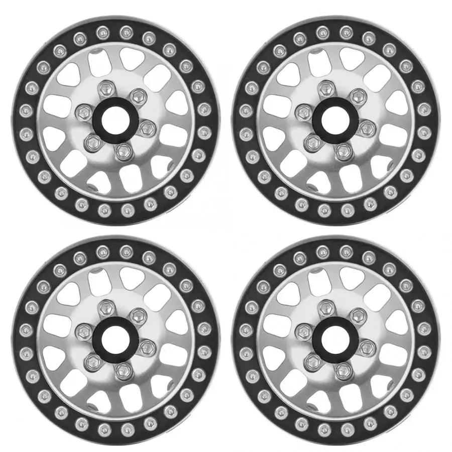 

Hot 4Pcs 1.9in Aluminum Alloy RC Wheel Hub Rims 1/10 RC Parts Fit for SCX10 90046 TRX4 1/10 RC Crawler Car Spare Parts Wheel Ri