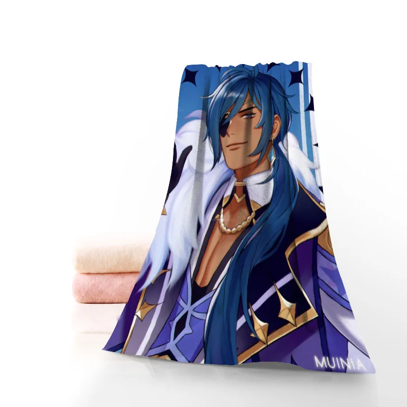 Kaeya genshin impact Towel Printed Cotton Face/Bath Towels Microfiber Fabric For Kids Men Women Shower Towels 70X140cm