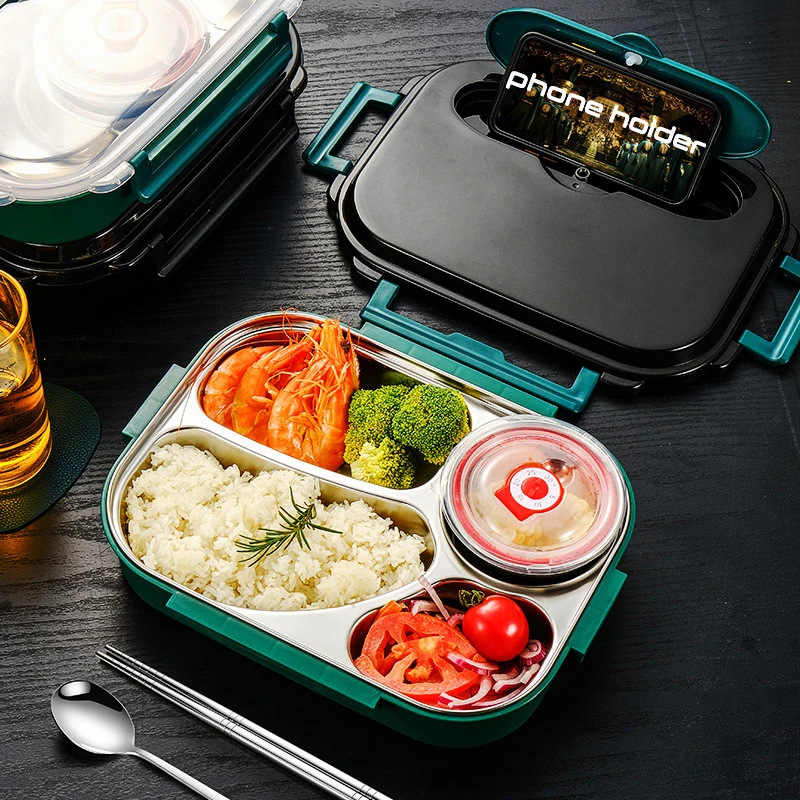 Insulated Lunch Box Stainless Steel Bento With Soup Cup Food Storage Containers Kids Thermal Lunchbox Japanese Snacks Case | Дом и сад