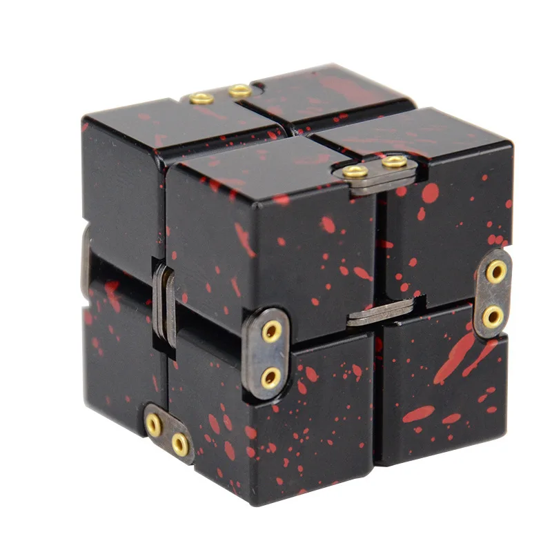 The New High Texture Infinity Aluminum Alloy Magic Cube Anxiety Fidget Cube Fidget Fidget Toys Stress Relief Toys for Adults