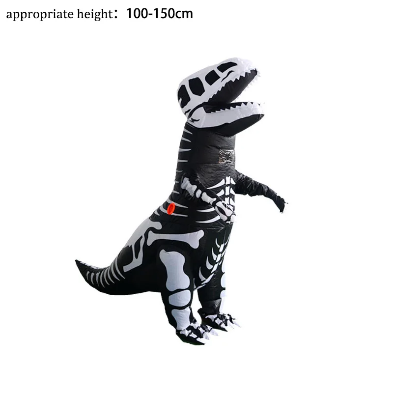 Kid T-Rex надувной костюм динозавра скелета для детей и взрослых, маскарадный костюм на Хэллоуин, праздничное платье, декор для вечеринки, подарок для макияжа - Цвет: Kid