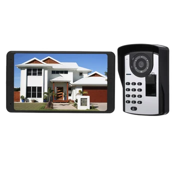 

7 Inch Wifi Wireless Video DoorPhone Doorbell Intercom System Fingerprint Password APP Remote Control Waterproof Doorbell Camera