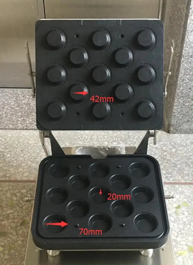 Description Picture 3 of itemTart Machine Non Stick 220V 110V Cheese Tartlet Waffle Maker 13pcs Commercial Egg Tart Shell Machine