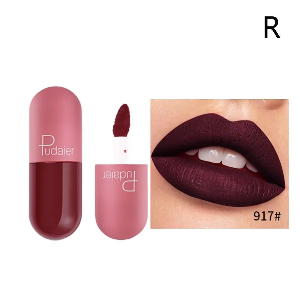 R Водостойкий жидкий блеск для губ металлик матовая губная помада для губ Косметика сексуальный тинт для губ стойкий макияж блеск для губ - Цвет: R