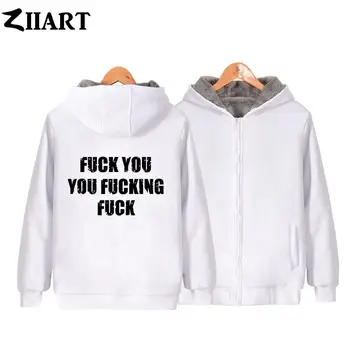 

Shameless Letters Man Boy Parkas Full Zip Coat Plus Velvet Autumn Winter Couple Clothes ZIIART