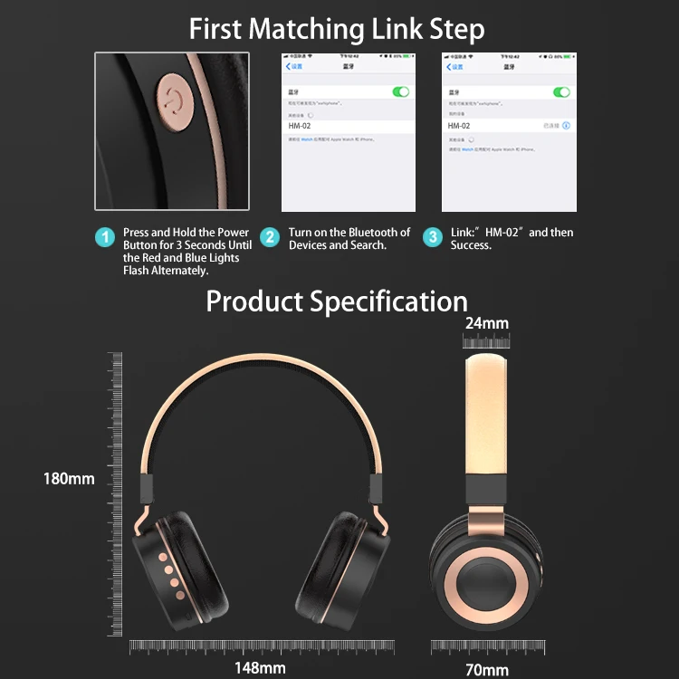 Bluetooth наушники беспроводные HIFI bluetooth гарнитура наушники TF карта fm-радио для телефонов наушники красный черный B007