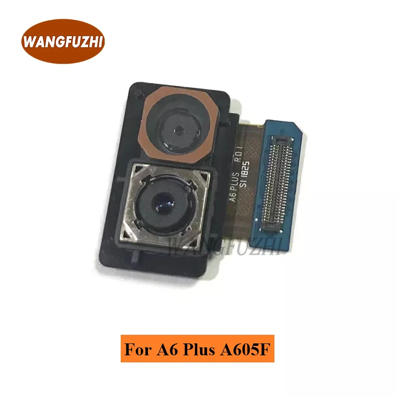 

WANGFUZHI Original Back Rear Camera Module For Samsung Galaxy A6 Plus A6+ A605F Replacement Part With/Without Tools